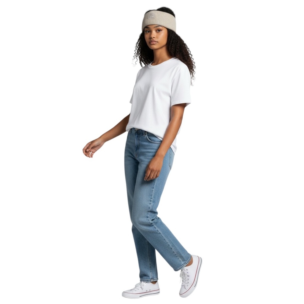 Acne Studios Kory Ribbed Wool Headband Ivory Off White Logo Patch One Size $225